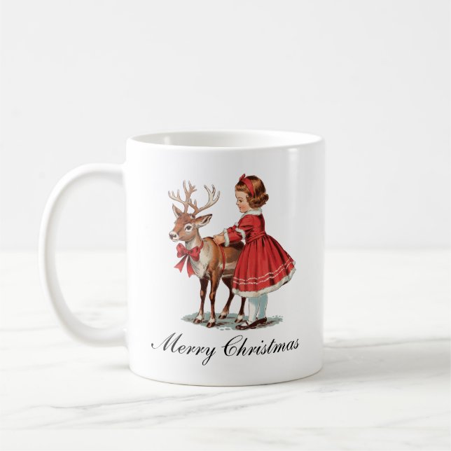 Caneca De Café Natais vintages tradicionais (Esquerda)