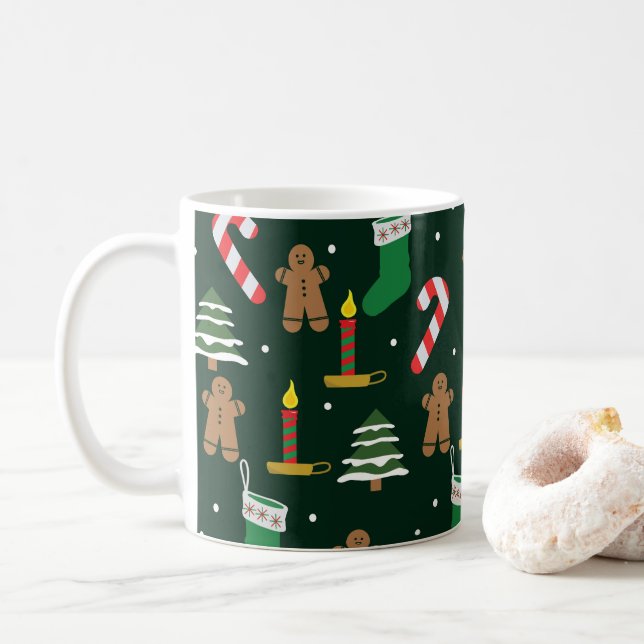 Caneca De Café Natal (Com Donut)