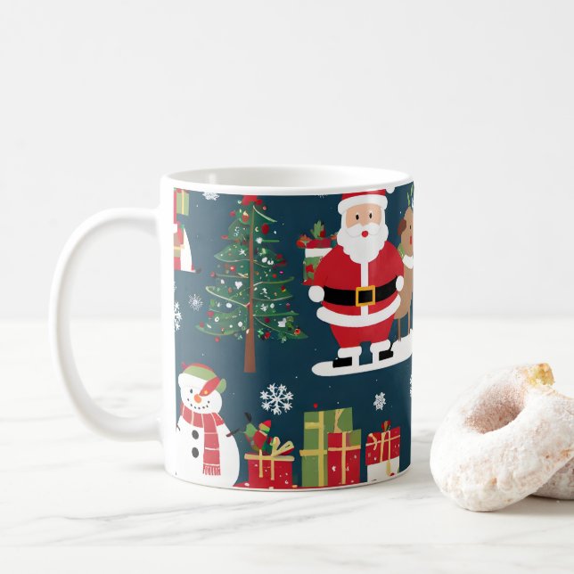 Caneca De Café Natal (Com Donut)