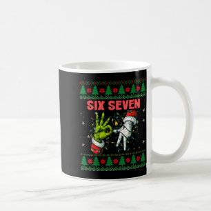 Caneca De Café Natal 67 Suéter Feio de Natal Dedos Seis Sete