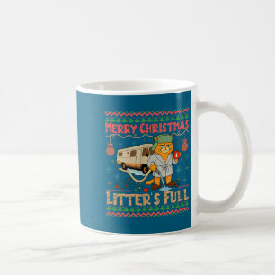 Caneca De Café Natal Alegre da Caixa de Areia dos Amantes de Gato