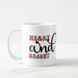 Caneca De Café Natal Alegre e Brilhante