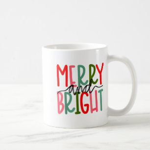 Caneca De Café Natal Alegre e Brilhante Mulheres Meninas Crianças