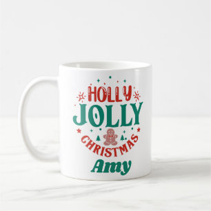 Caneca De Café Natal Alegre e Feliz Homem de Biscoito de Gengibre