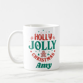 Caneca De Café Natal Alegre e Feliz Homem de Biscoito de Gengibre