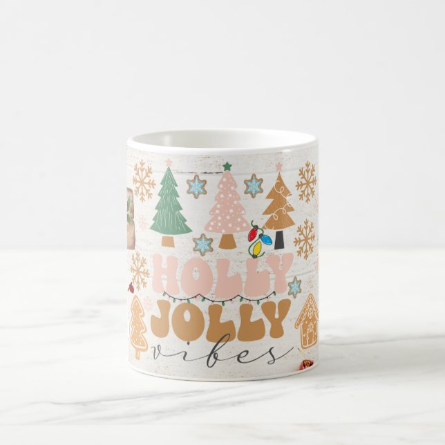 Caneca De Café Natal alegre e festivo com presentes de Canudos de (Centro)