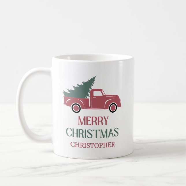 Caneca De Café Natal Alegre Festivo (Esquerda)
