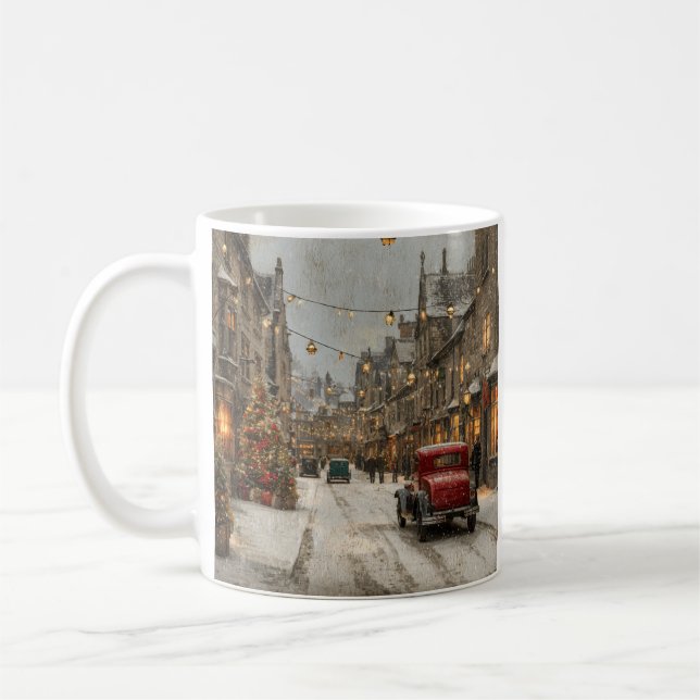 Caneca De Café Natal Antigo (Esquerda)