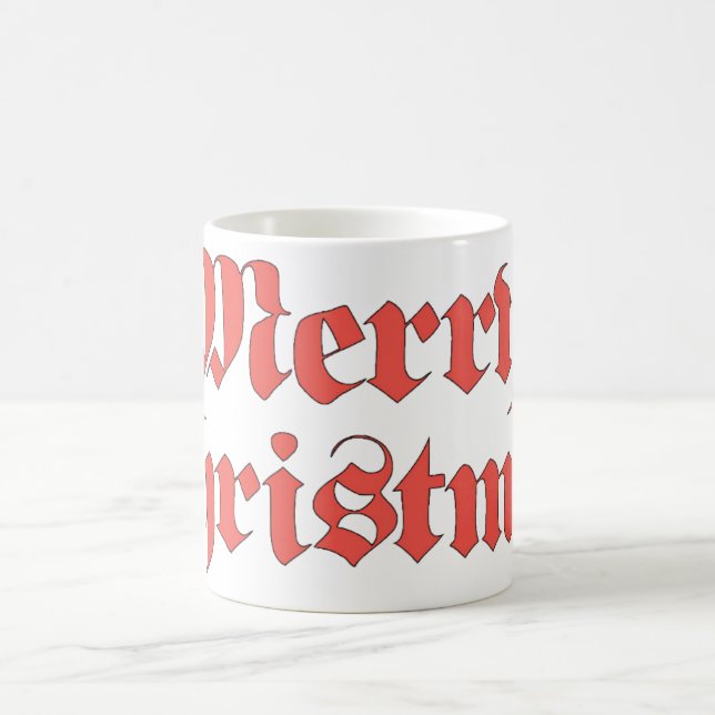 Caneca De Café Natal Antigo, Design de Texto Feliz Natal (Centro)