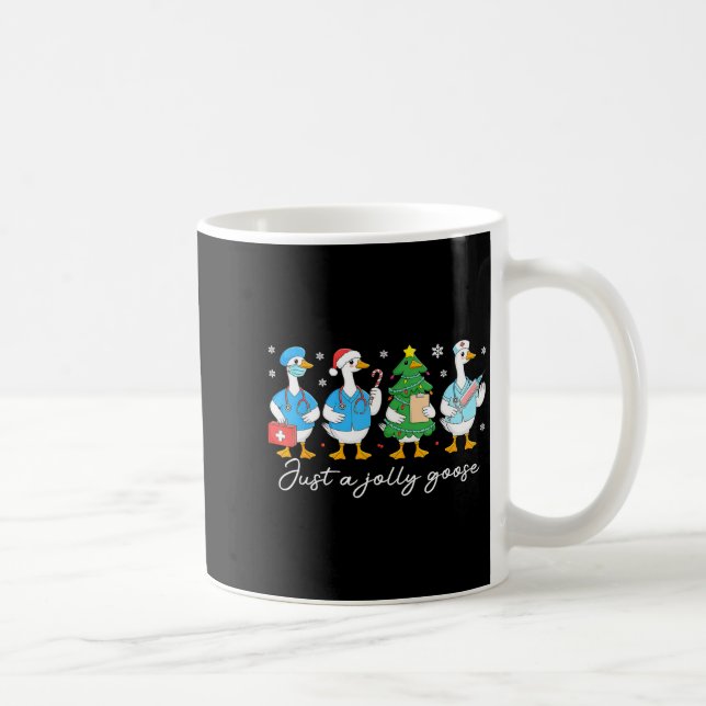 Caneca De Café Natal Apenas Um Ganso Alegre Enfermeira Fofo Médic (Direita)