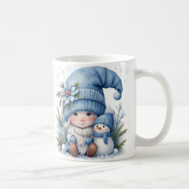 Caneca De Café Natal Azul - Elf Pequeno