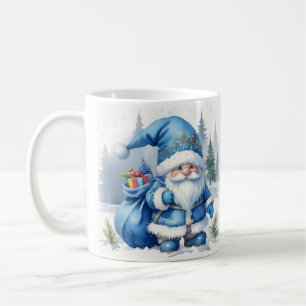 Caneca De Café Natal azul - Papais noeis