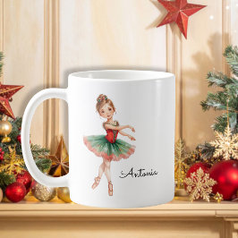Caneca De Café Natal Ballerina Girl