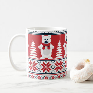 Caneca De Café Natal Boneco de Neve Tecido Fofo & Moderno