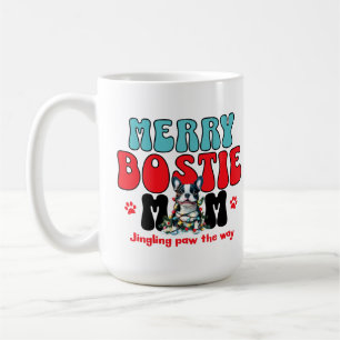 Caneca De Café Natal Boston Terrier Dog Mãe