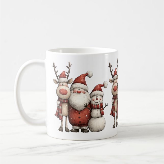 Caneca de Café Natal Caprichosa (Esquerda)