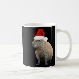 Caneca De Café Natal Capybara Santa Hat