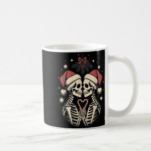 Caneca De Café Natal Casal Gótico Combinando Humor Negro