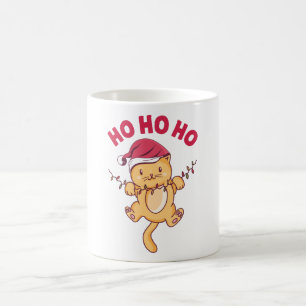Caneca De Café Natal Cat Ho Ho Ho