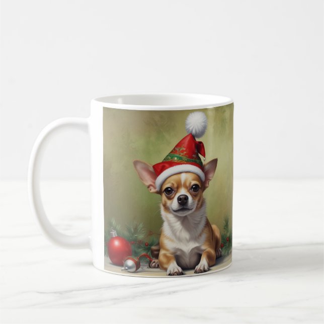 Caneca De Café Natal Chihuahua (Esquerda)