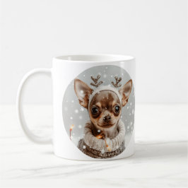 Caneca De Café Natal Chihuahua Reindeer Dog