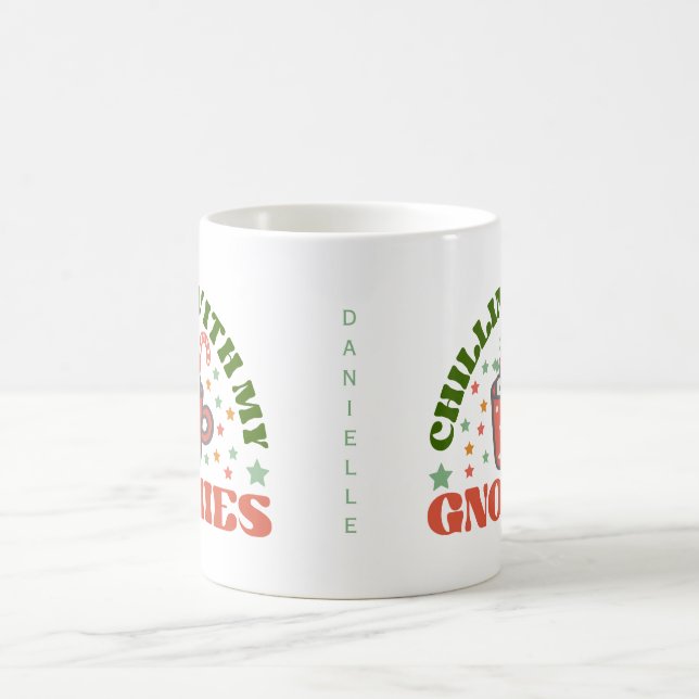 Caneca De Café Natal com Meus Gnomos - Personalizado  (Centro)