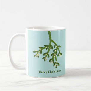 Caneca De Café Natal com visco personalizado