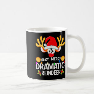 Caneca De Café Natal Combinando Rena Dramática Muito Alegre