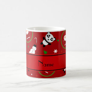 Caneca De Café Natal conhecido personalizado de Santa da panda