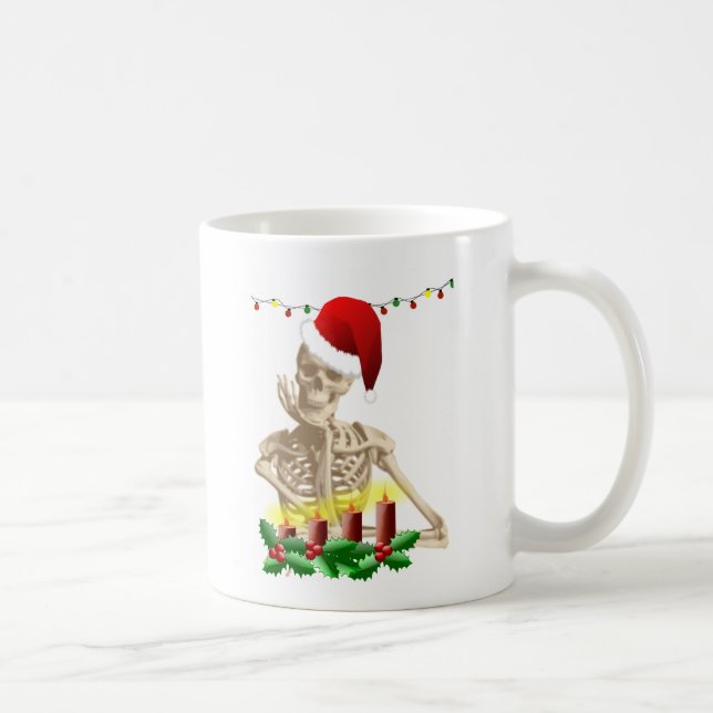 Caneca De Café natal crânio (Direita)