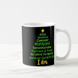 Caneca De Café Natal cristão Jesus Bíblia Nomes Árvore de Natal S