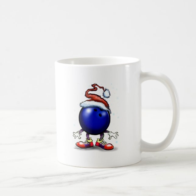 Caneca De Café Natal da boliche (Direita)