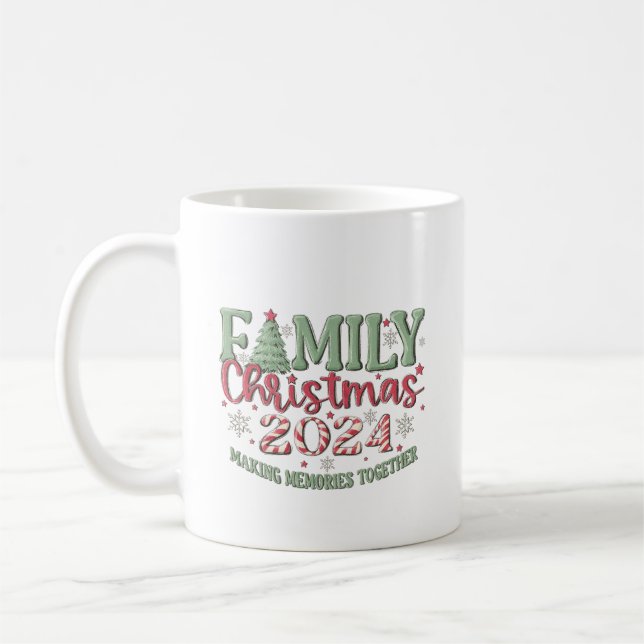 Caneca De Café Natal da família 2024 (Esquerda)