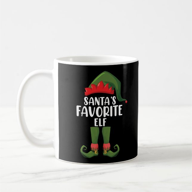 Caneca De Café Natal da família Elf Match favorita (Esquerda)