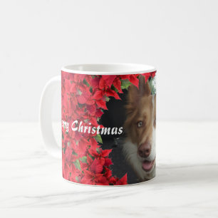 Caneca De Café Natal da foto personalizada de Pet
