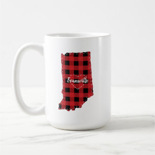 Caneca De Café Natal da Xadrez de Buffalo do Estado de Indiana Pe