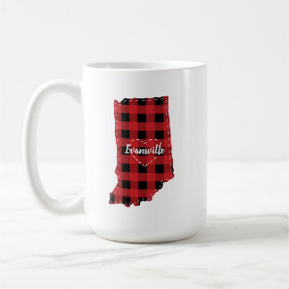 Caneca De Café Natal da Xadrez de Buffalo do Estado de Indiana Pe
