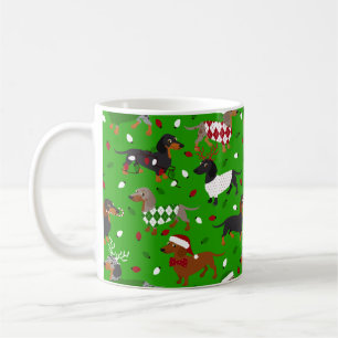 Caneca De Café Natal Dachshund Todos os Casacos Coffee Mug