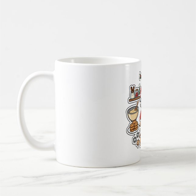 Caneca De Café Natal de Assar Biscoitos da Sra. Claus (Esquerda)