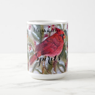CANECA DE CAFÉ NATAL DE AVES DO CARDINO VERMELHO