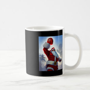 Caneca De Café Natal de basquete Papai Noel Dunking para Homens