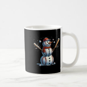 Caneca De Café Natal de beisebol do boneco de neve Inverno