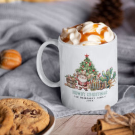 Caneca De Café Natal de Boas-Vindas | Férias Monograma Divertido