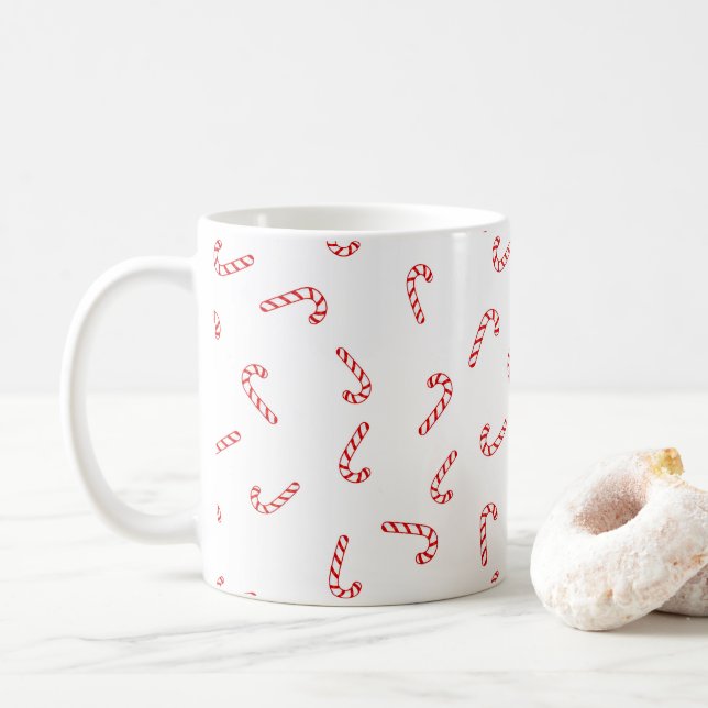 Caneca De Café Natal de Cana de Açúcar (Com Donut)