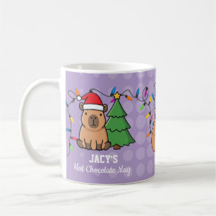 Caneca De Café Natal de Capivara de Crianças Fofas