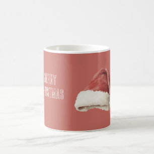 Caneca De Café Natal de Chapéu de Papai Noel Vermelho