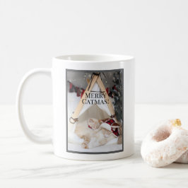 Caneca De Café Natal de Gatinhos Brancos e Bonitos