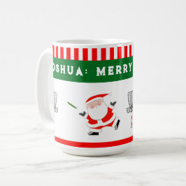 Caneca De Café Natal de Golfe de Disco