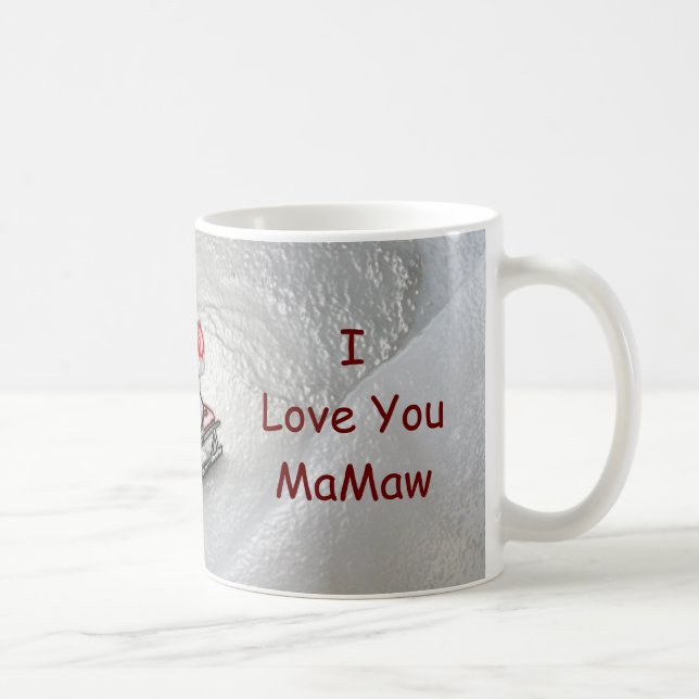 Caneca De Café Natal de Nana - eu te amo pinguim (Direita)