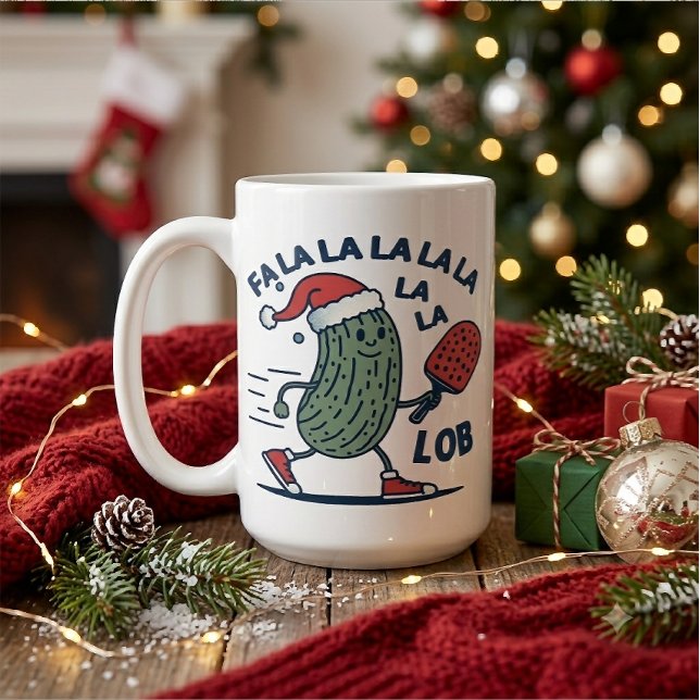 Caneca De Café Natal de Pickleball (Criador carregado)